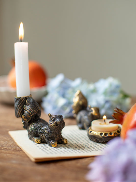 SQUIRREL CANDLE HOLDER