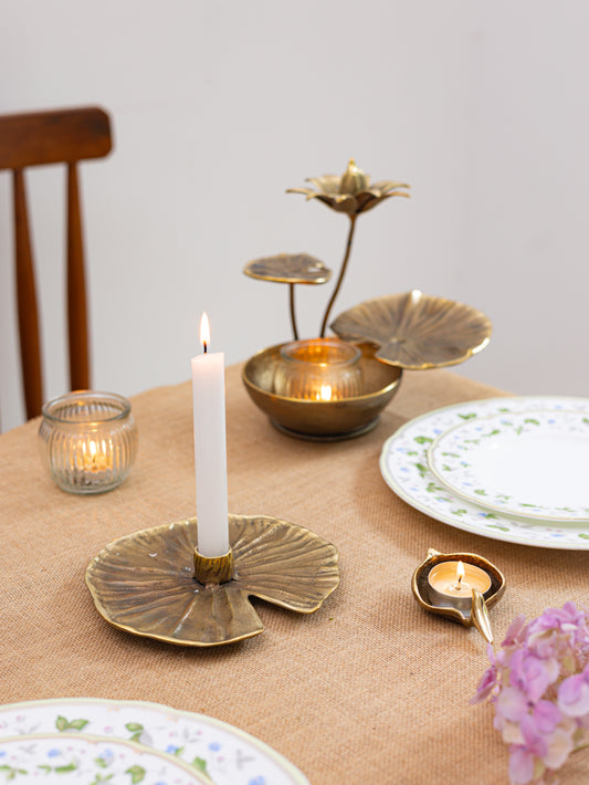 LOTUS LEAF CANDLE PLATE