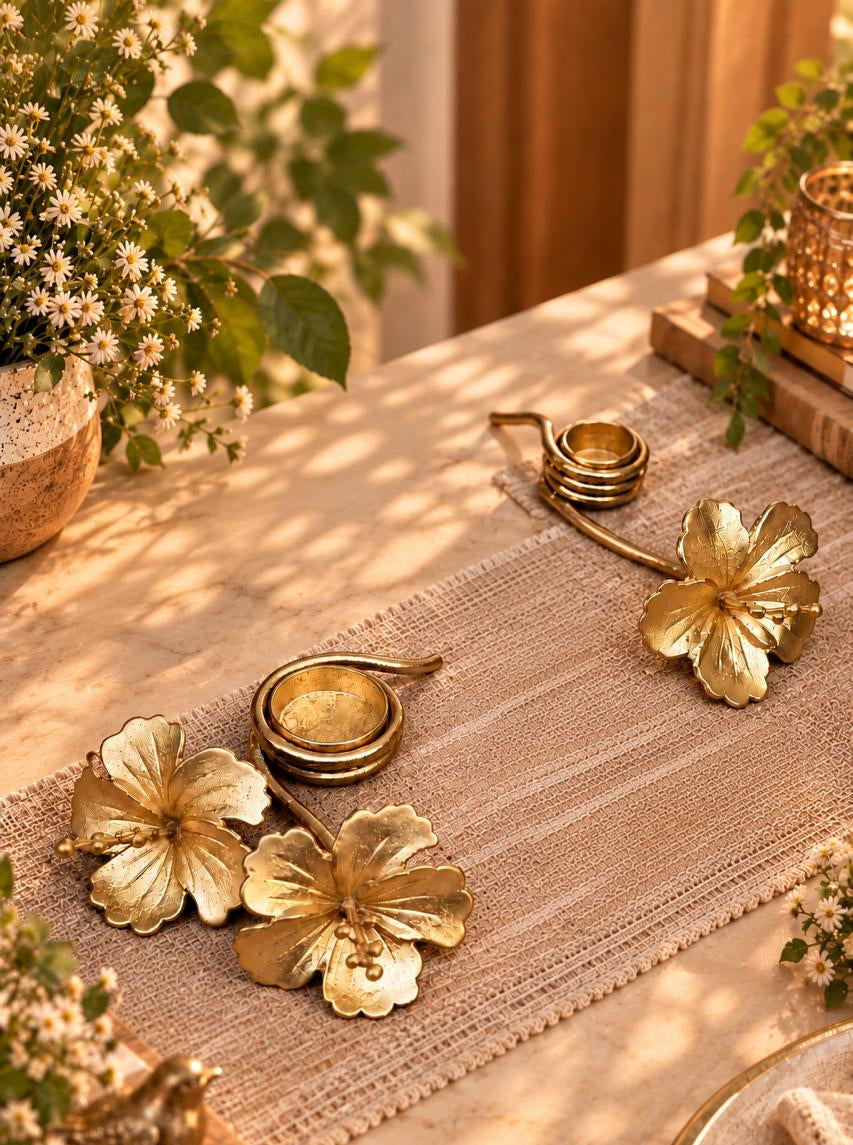 HIBISCUS CANDLE HOLDERS SET