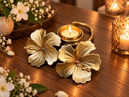 HIBISCUS CANDLE HOLDERS SET