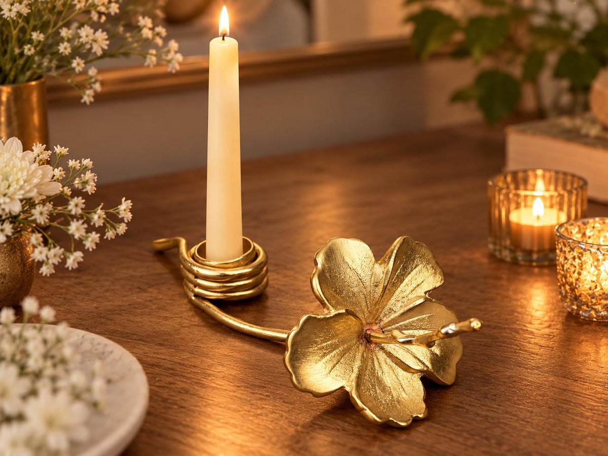 HIBISCUS CANDLE HOLDERS SET