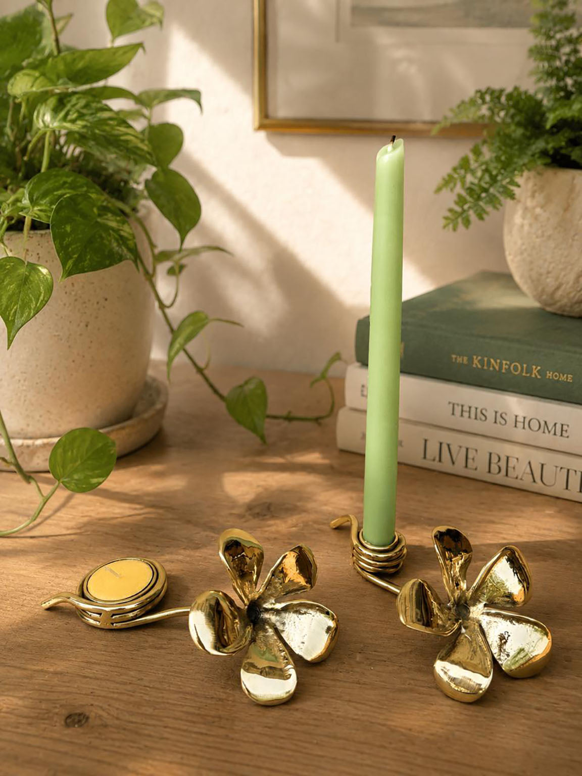 FRANGIPANI CANDLE LIGHT SET